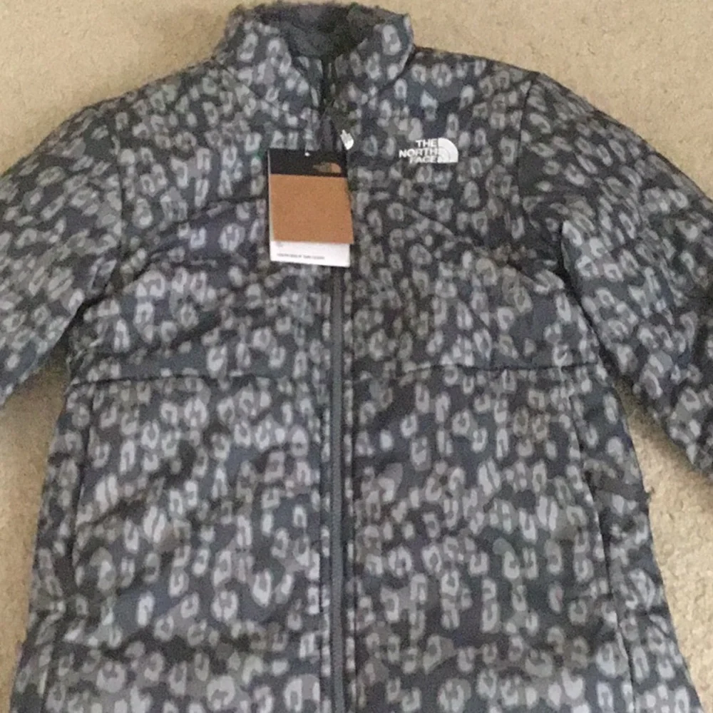 The North Face Little Girl's & Girl's Reversible Mossbud Cheetah Print coat